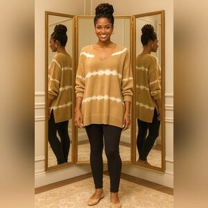 Casual Boho 3XL Cozy Soft Stretch Knit Cotton Pullover Festival Tunic Sweater